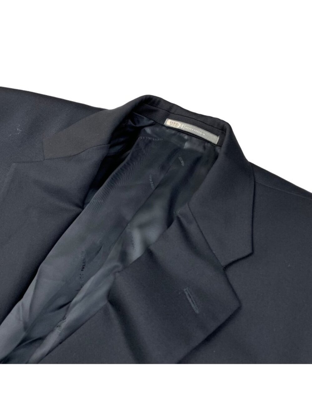 Hickey Freeman Men’s Madison Wool/Cashmere Blazer Navy Blue Gold Buttons • 42L